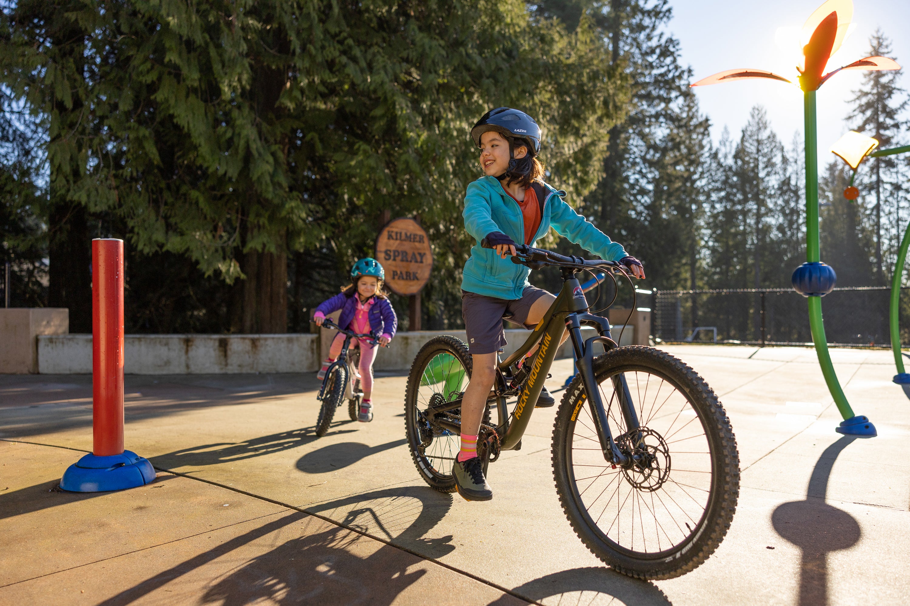 Kids wear Lazer's New KinetiCore Helmets