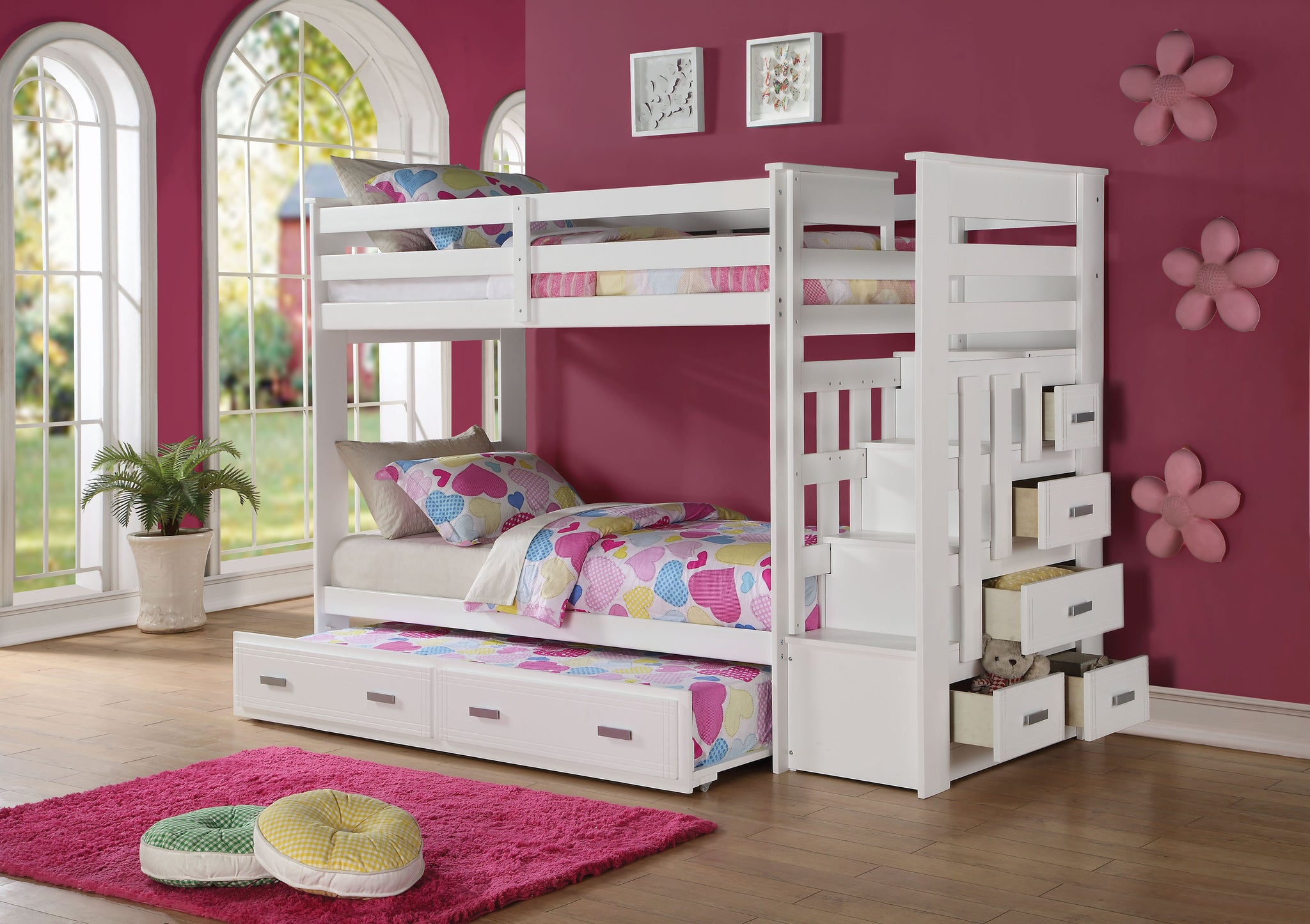 single bunk bed with trundle