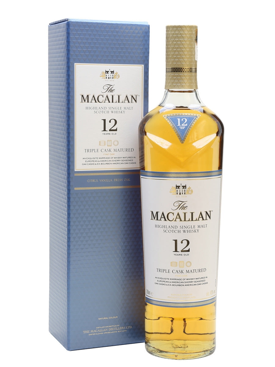 Macallan 12 years old Fine Oak Triple Cask Matured Scotch Whisky