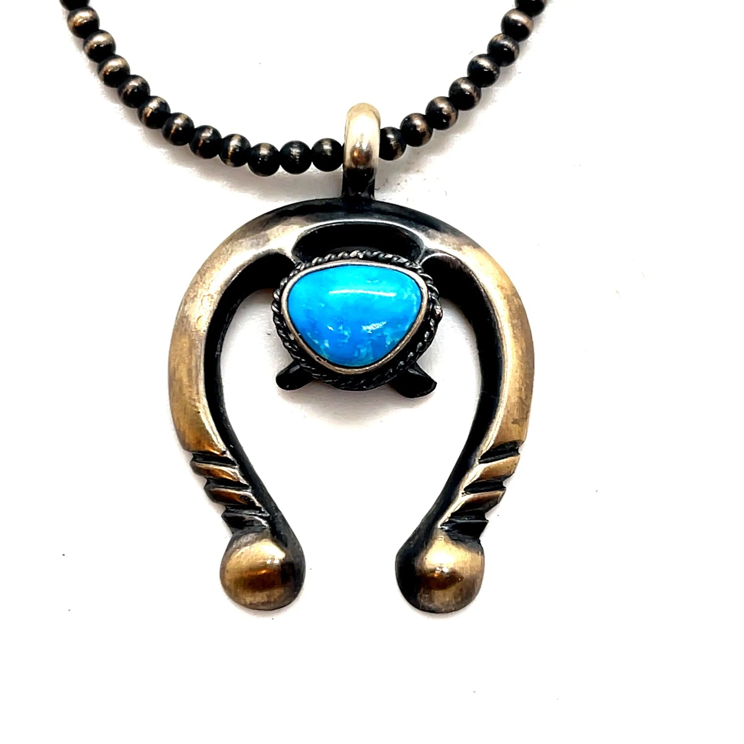 Sterling Silver Naja Pendant with Turquoise