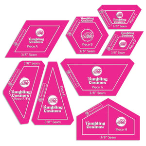 Tula Pink Tumbling Cosmos Acrylic Template Set - Colchester Mill Fabrics & Quilting