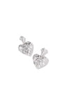 Kendra Scott Holland Heart Drop Earrings - Silver White Crystal Image 1