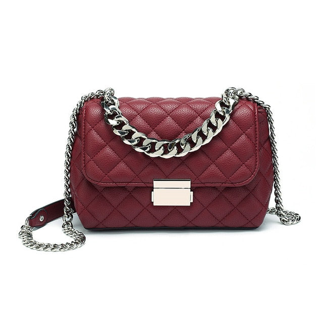 Chains Shoulder Bag Diamond lattice luxury handbags