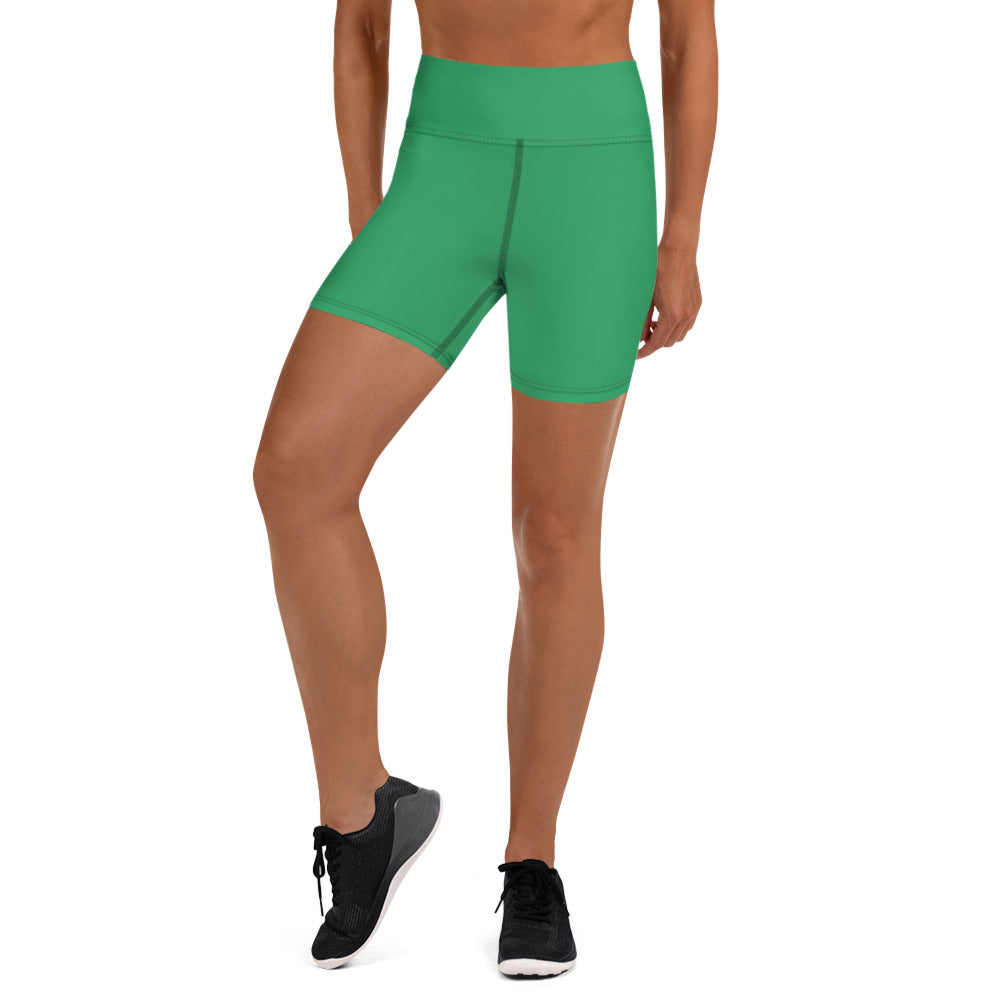 green yoga shorts