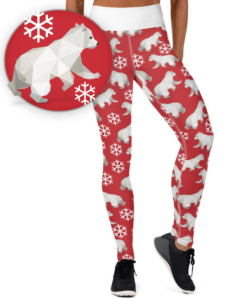 christmas workout leggings