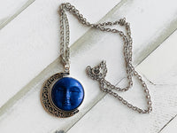 Handmade Resin Necklace - Blue Moon