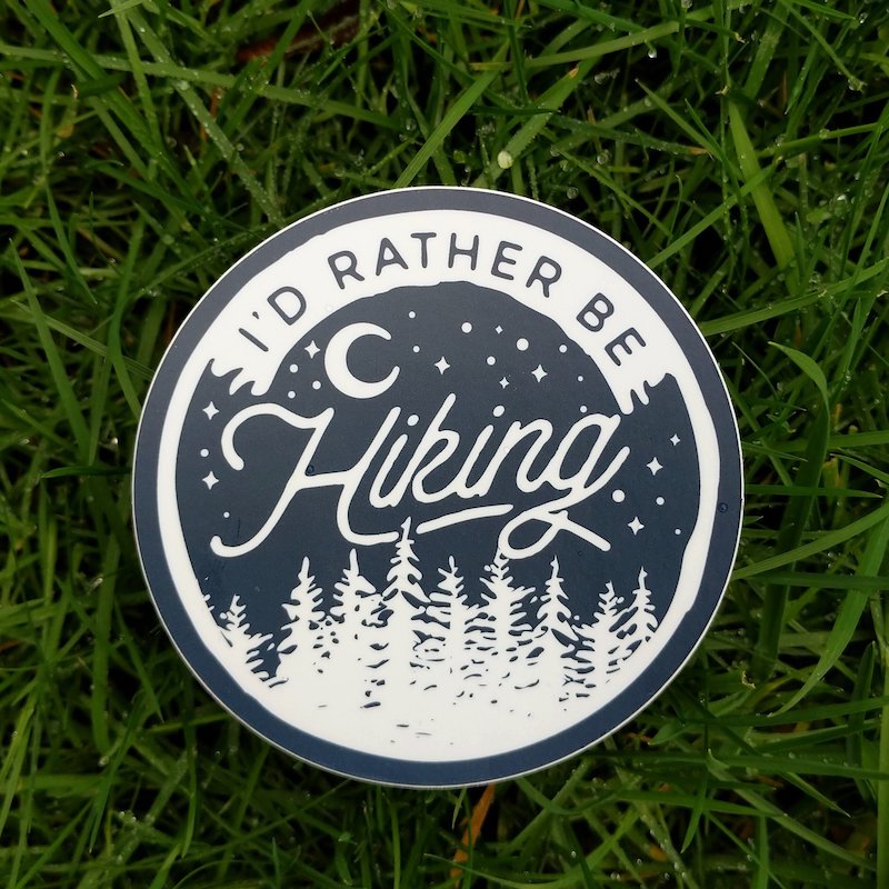 I D Rather Be Hiking Sticker Heart Of The Home Pa