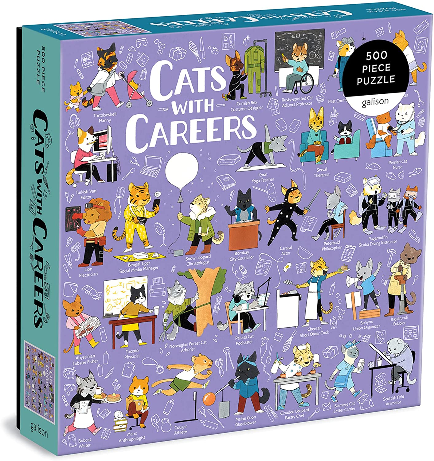 Cats with Careers 500 Piece Puzzle - Heart of the Home PA