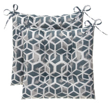 Load image into Gallery viewer, Cubed - Grey Tufted Seat Cushion 2 Pk (Tftd-ties) 19&quot;x18.5&quot;x5&quot; - Shop Baby Slings &amp; wraps, Baby Bedding &amp; Home Decor !