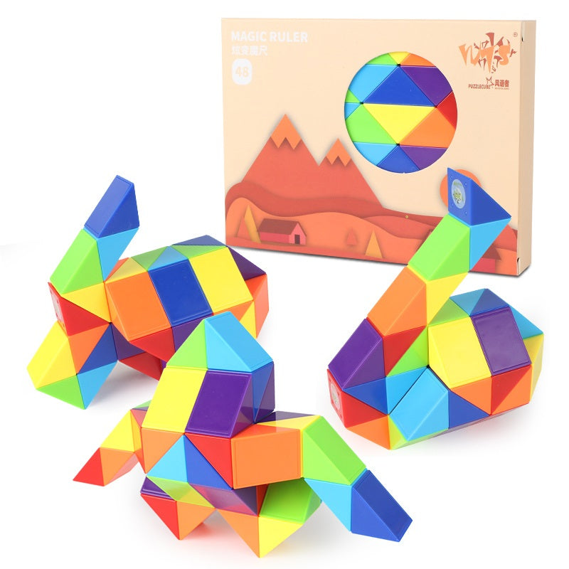 vrek Opname Rook Magic Snake/Magic Puzzle (Rubiks Twist) Regenboog – Movement Monkey