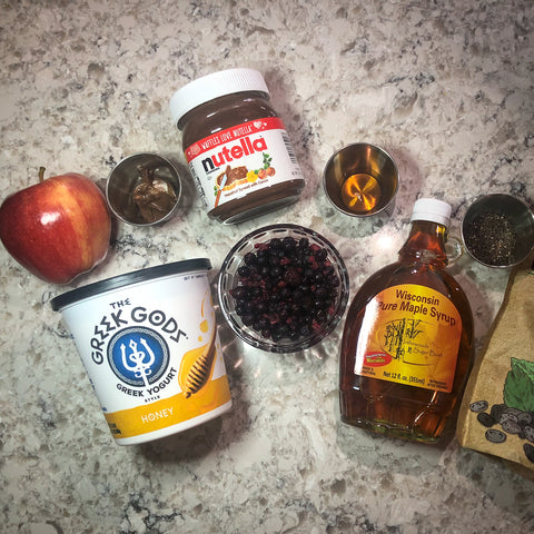 Arya Blueberry Nutella Smoothie Bowl Ingredients
