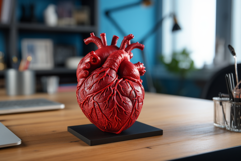 A resin 3D printed human heart