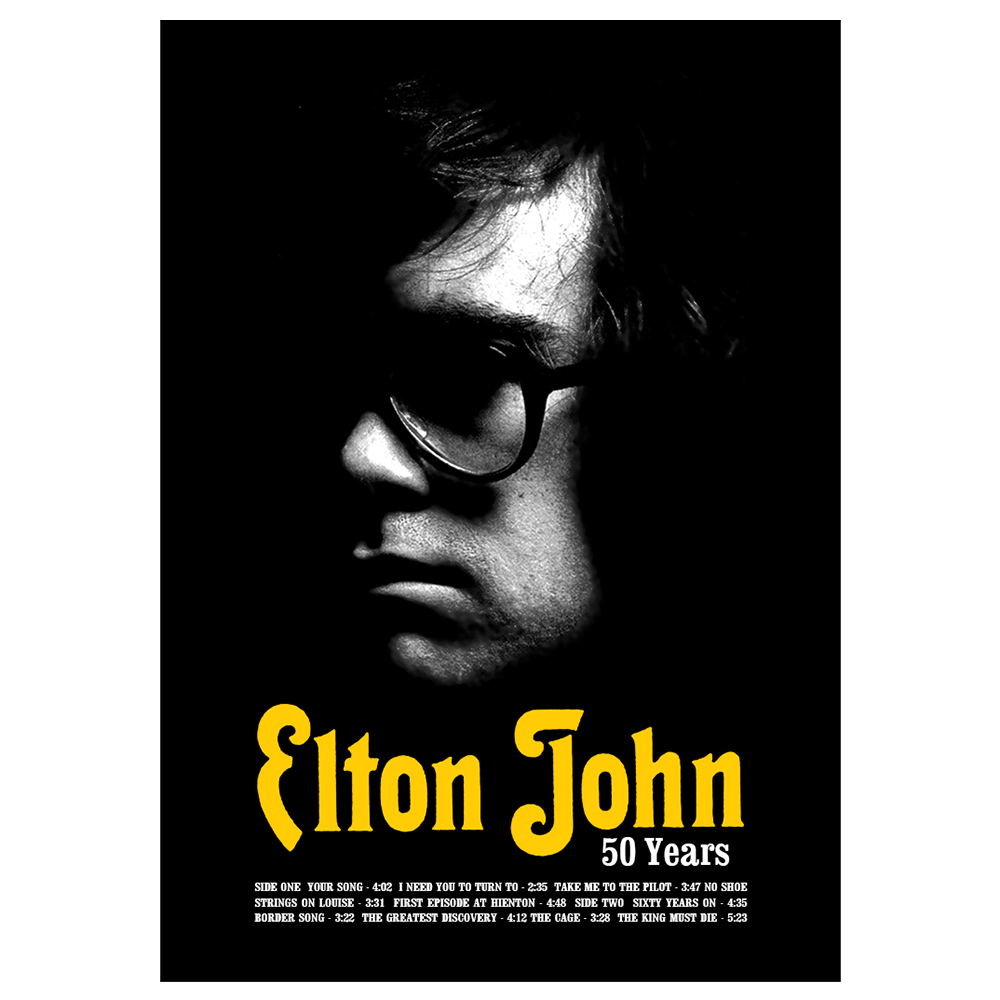 Elton John: 50 Year Anniversary Lithograph – Elton John Official Store