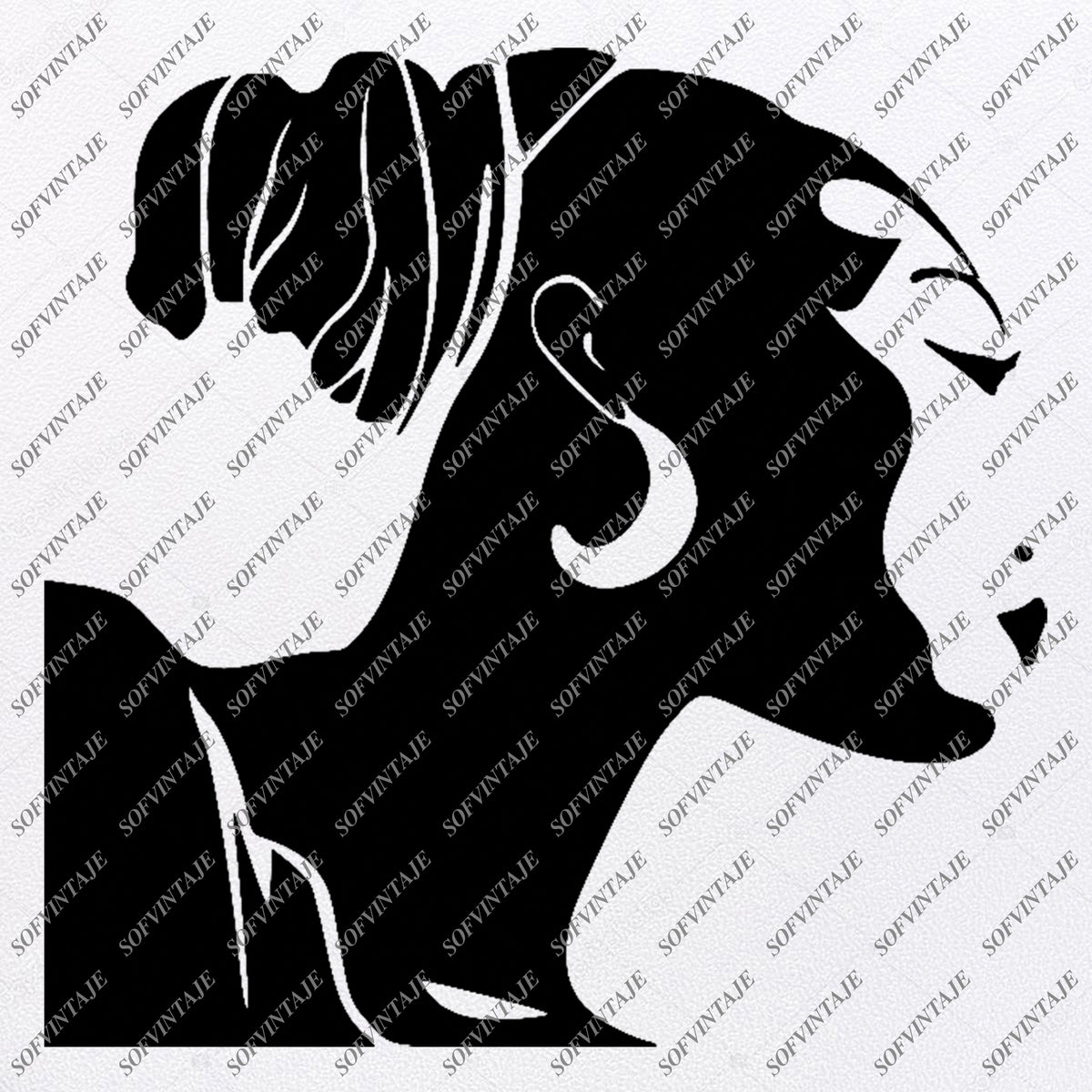 African American Girl Silhouette Svg - African Woman ...