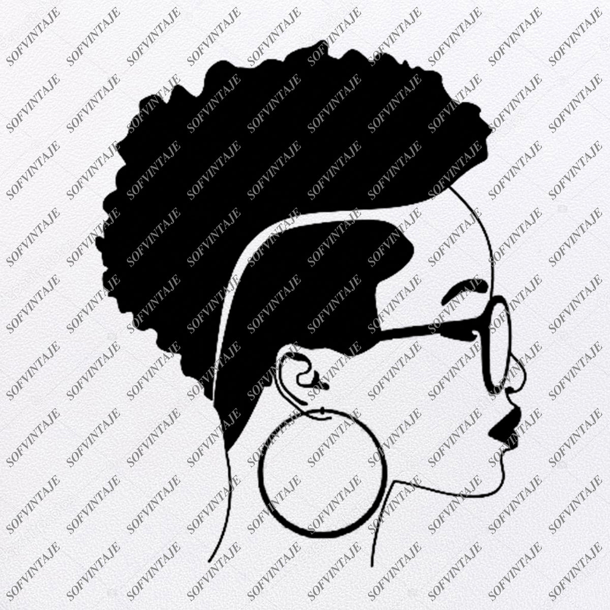 Download African American Girl Silhouette Svg - African Woman ...