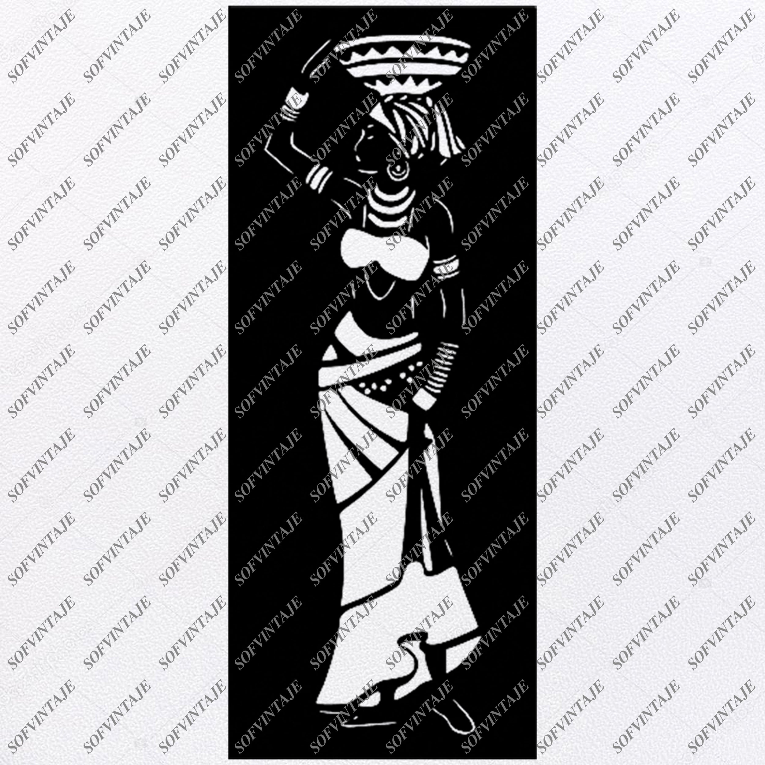 Download African Art Svg Files African Woman Svg Black Art Svg Africana C Sofvintaje