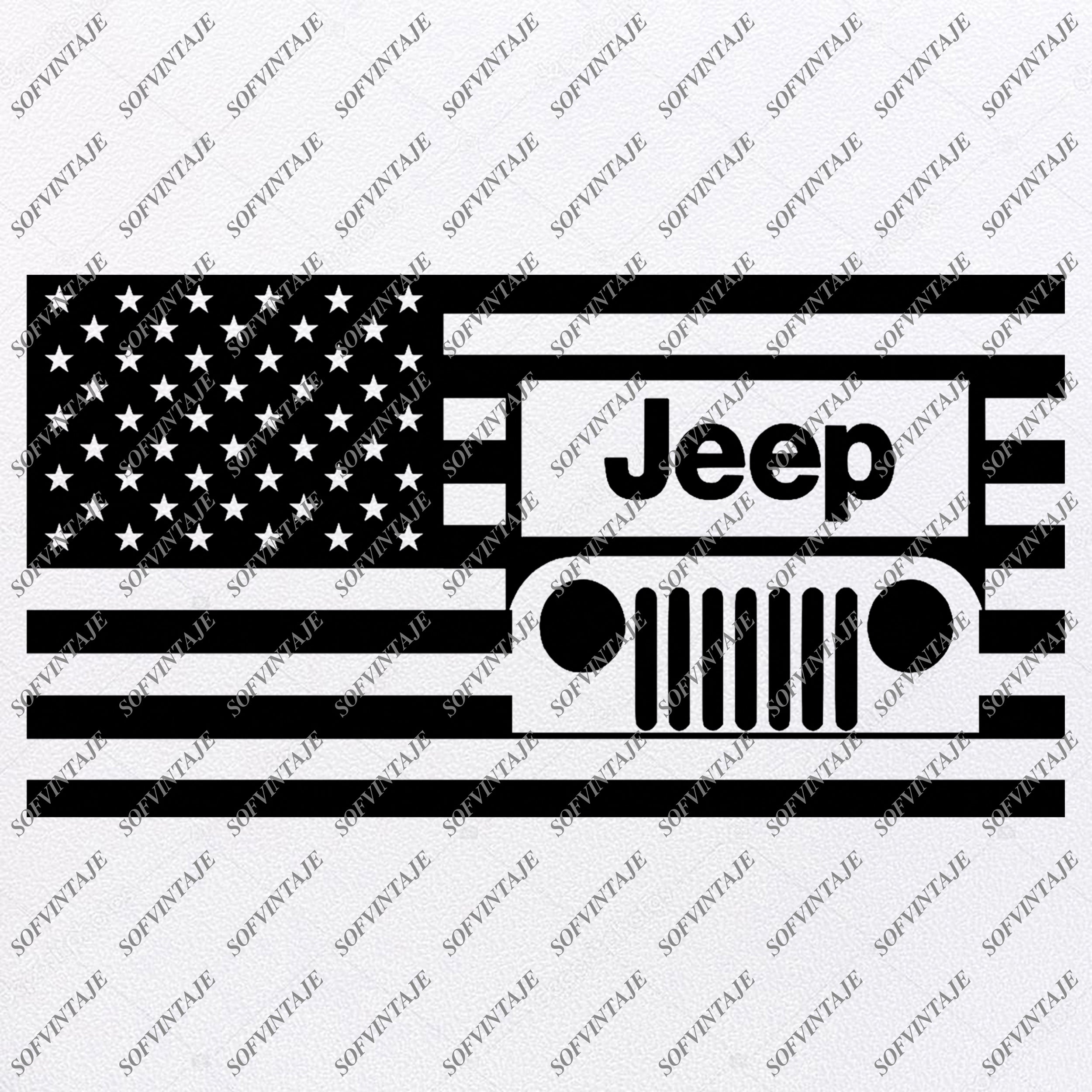 Download American Jeep Svg Files Usa Flag Svg Design Original Design Svg Sofvintaje