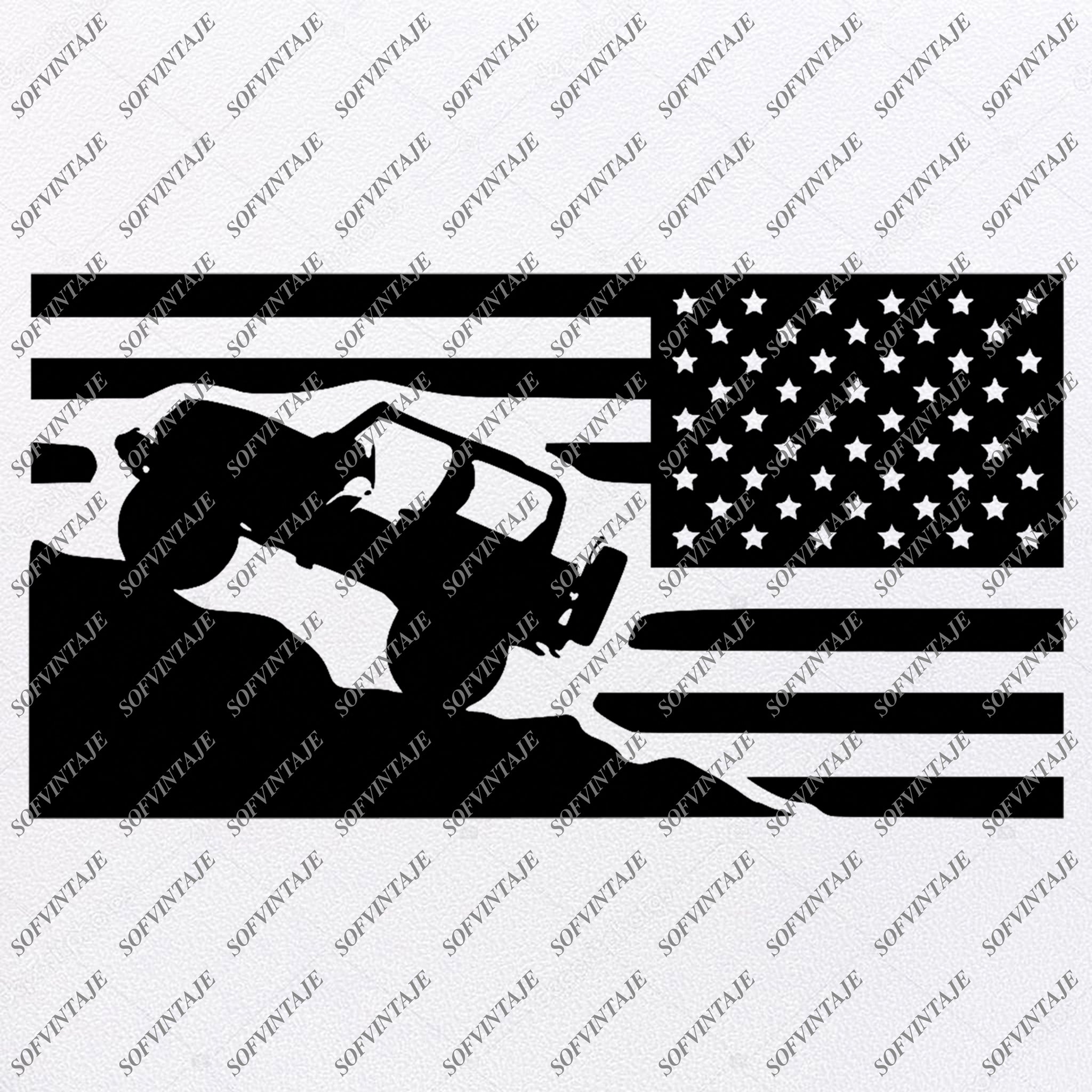 Download American Jeep Svg Files Usa Flag Svg Design Original Design Svg Sofvintaje