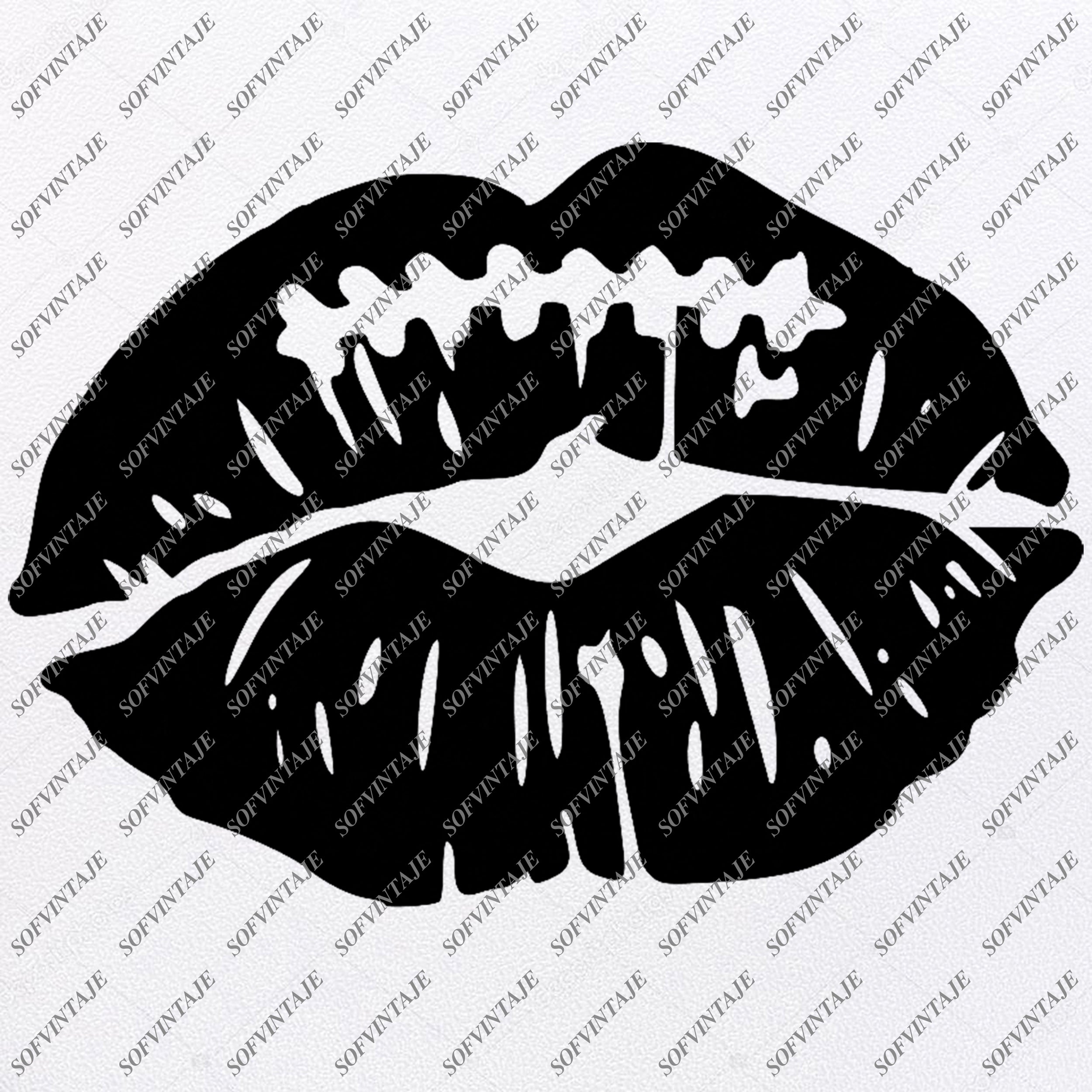 Download American Football Lips Svg File Lips Original Design Lips Clip Art Li Sofvintaje