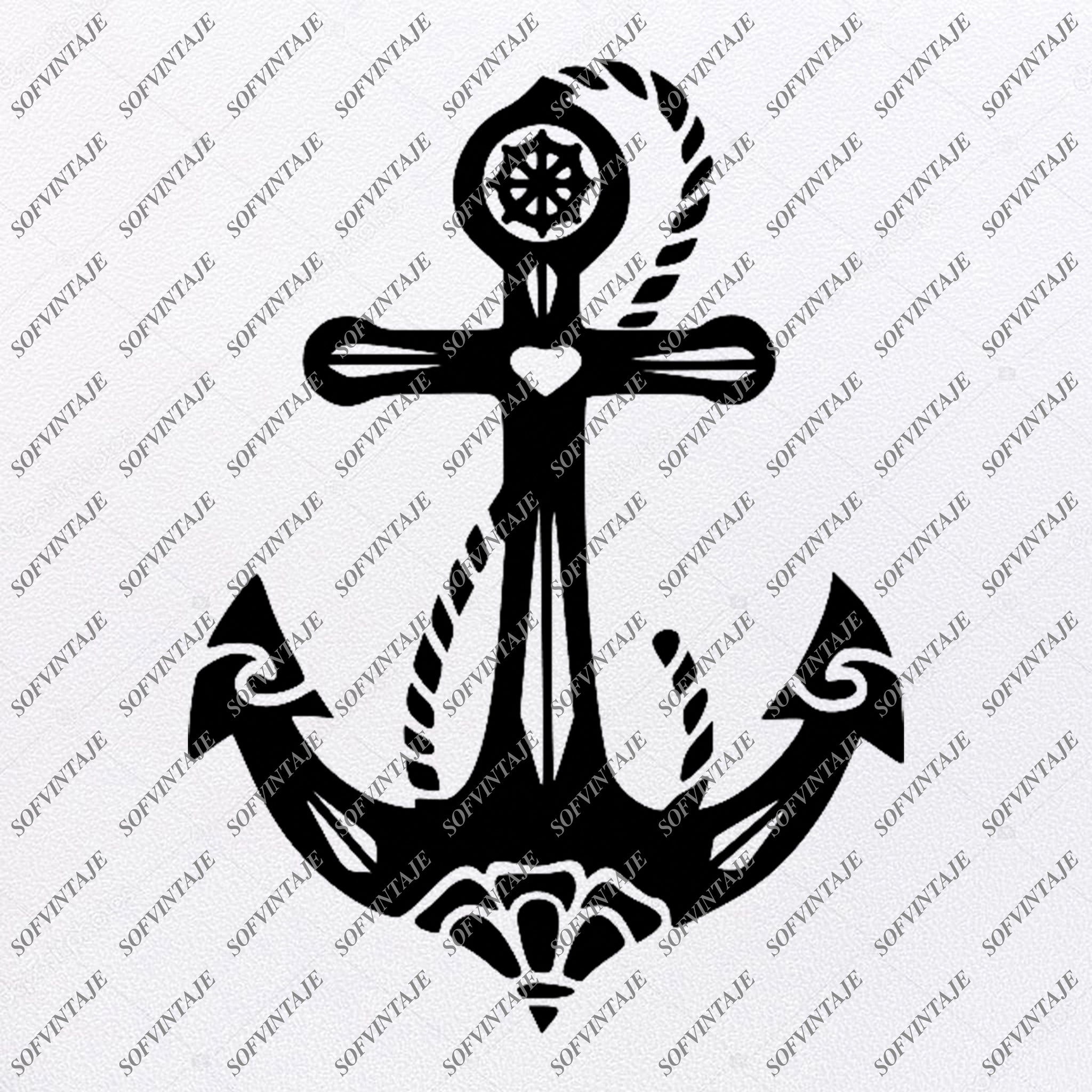 Anchor Svg File Anchor Original Svg Design Ship Anchor Svg Clip Art Sofvintaje