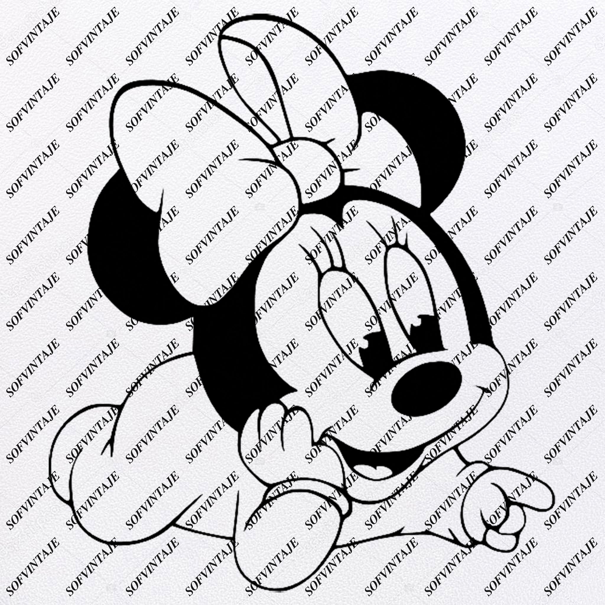 Baby Minnie Mause Disney Svg File Minnie Mause Svg Baby Minnie M Sofvintaje