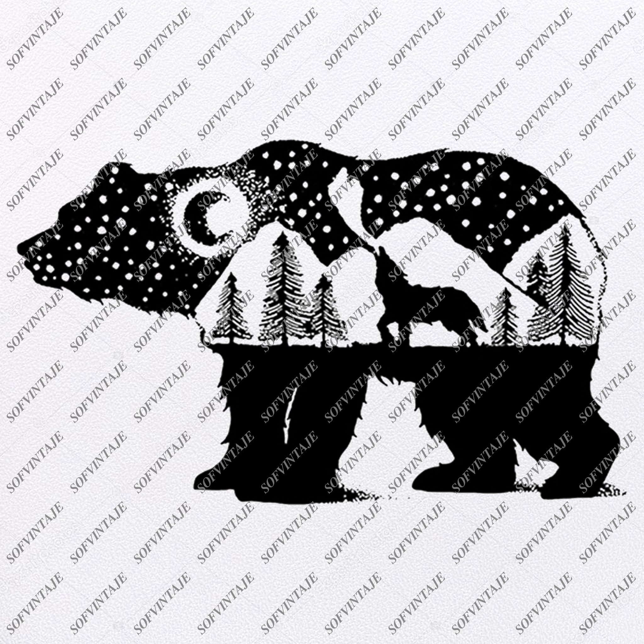 Download Bear Svg File Wolf Svg Design Original Svg Design Bear Clipart Sofvintaje