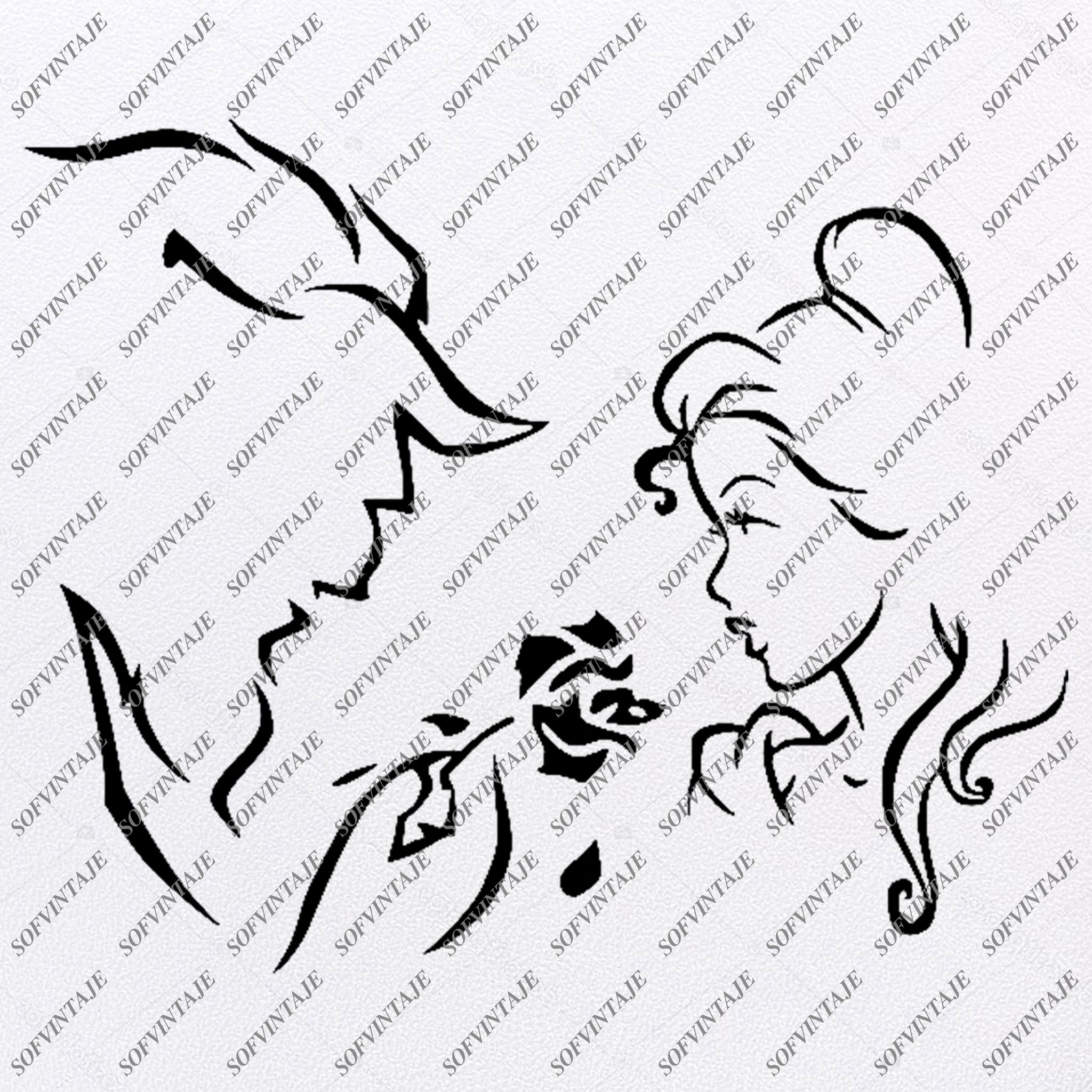 Beauty And The Beast Svg Beauty And The Beast Svg File Disney Svg Disn Sofvintaje