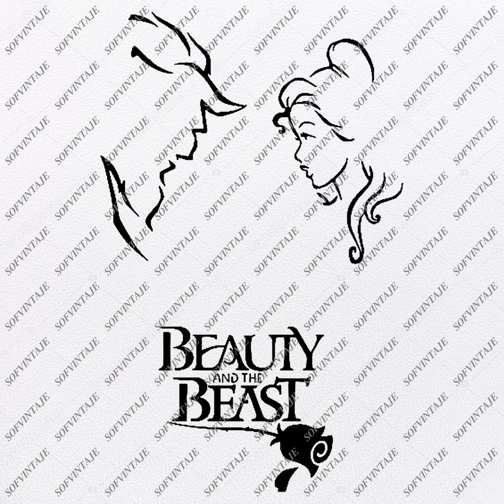 Beauty And The Beast Svg Beauty And The Beast Svg File Disney Svg Disn Sofvintaje