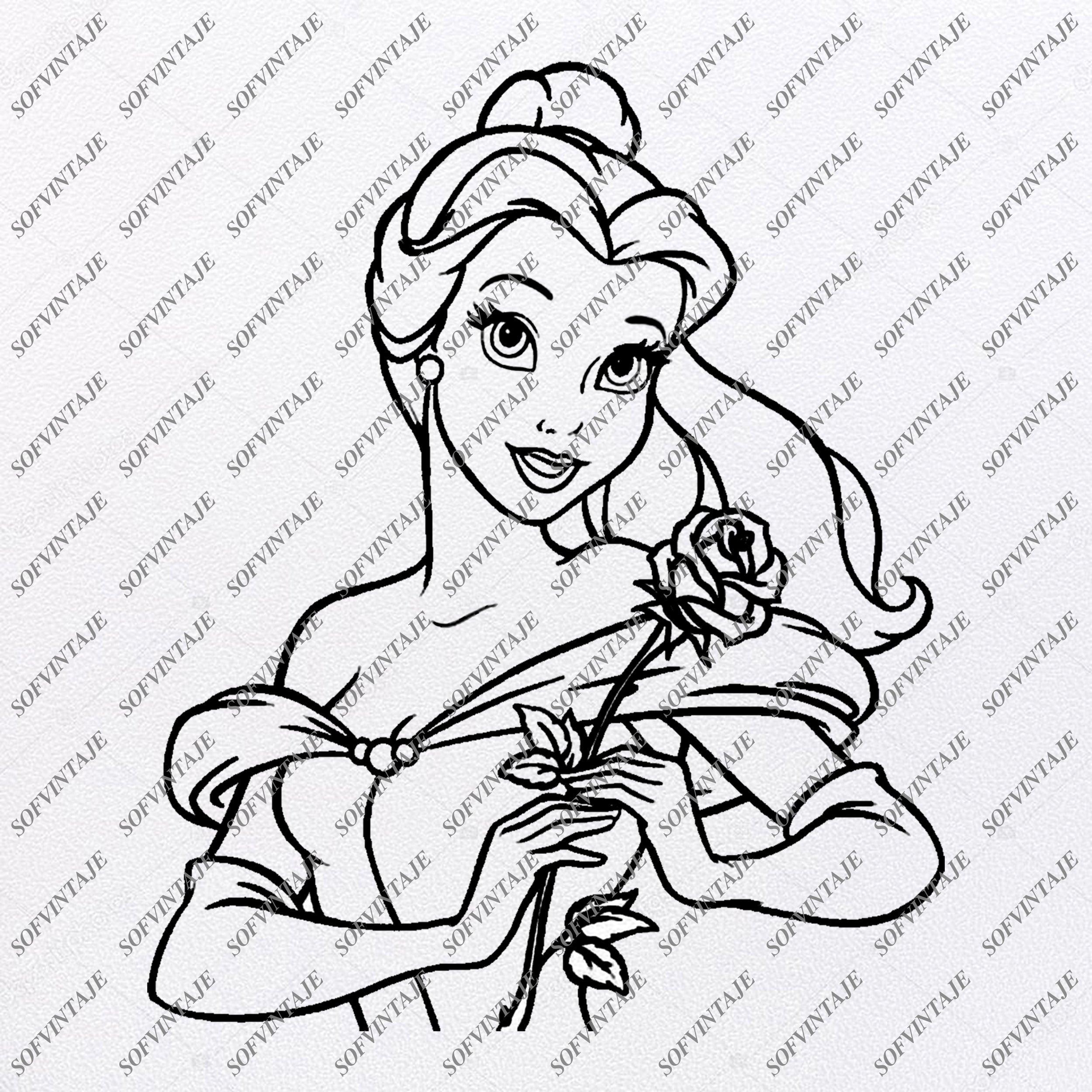 Beauty And The Beast Svg Files Belle Svg Design Beauty Png Files Sofvintaje