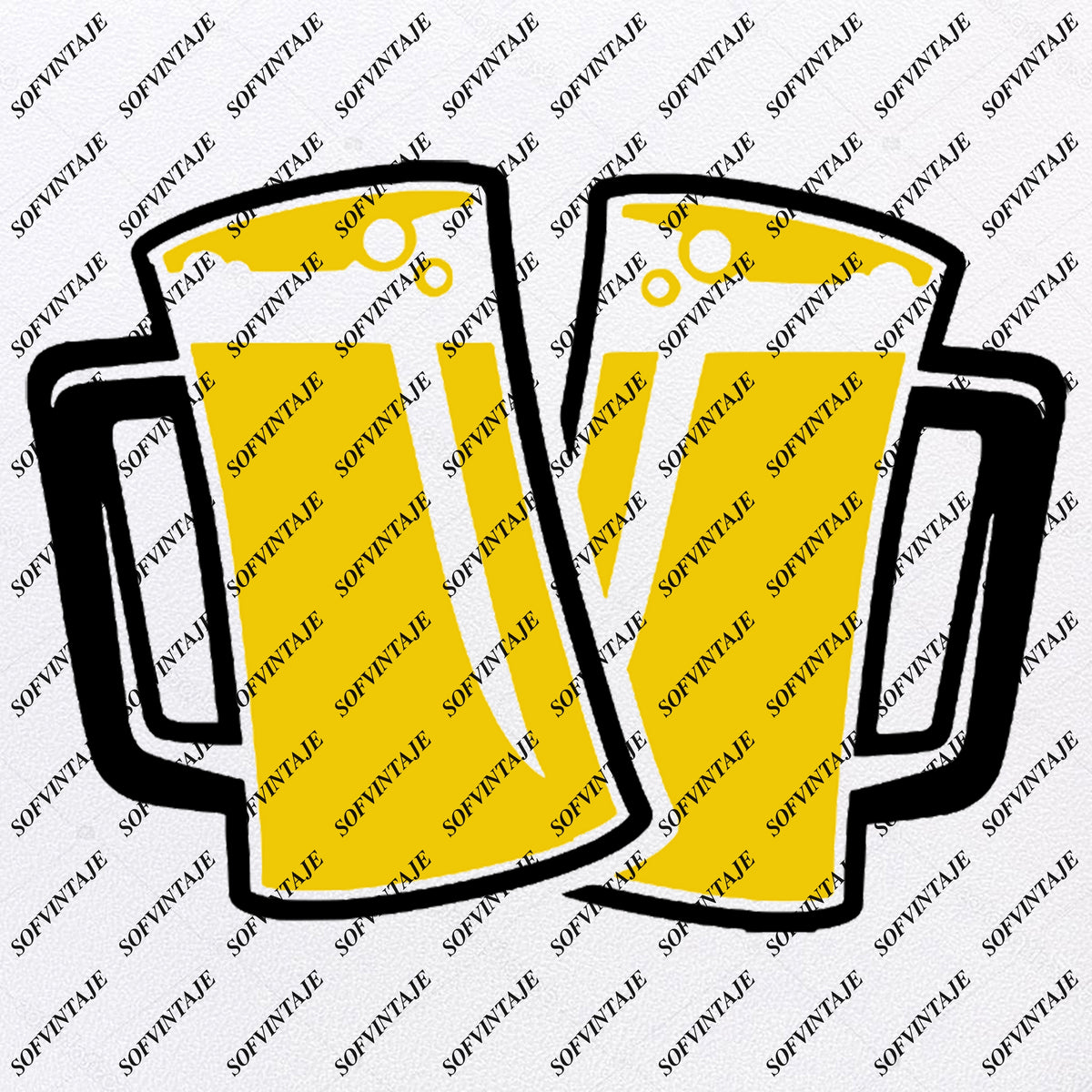 Download Beer Svg File- Mug of Beer Original Svg Design-Drink Svg-Clip art- Bee - SOFVINTAJE