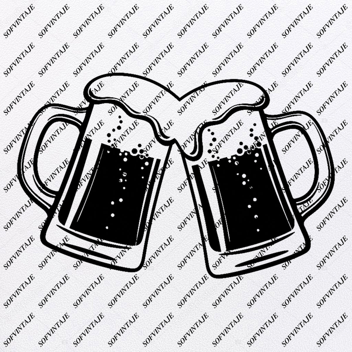 Download Beer Svg File- Mug of Beer Original Svg Design-Drink Svg-Clip art- Bee - SOFVINTAJE