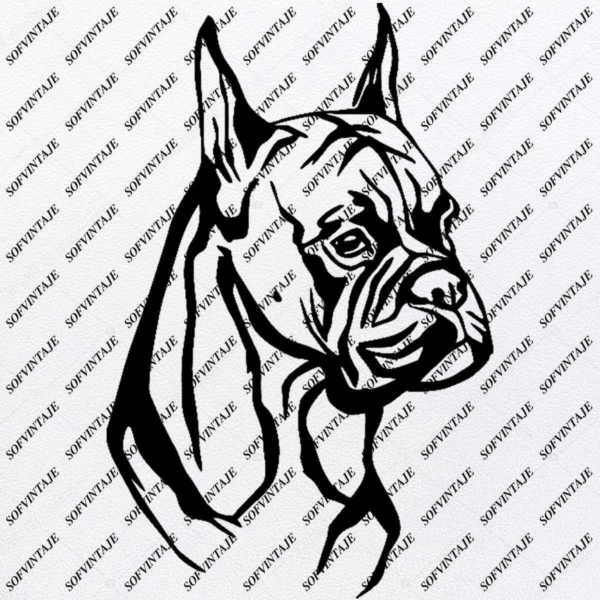 Download Boxer - Boxer dog Svg File - Tattoo Svg Original Design ...
