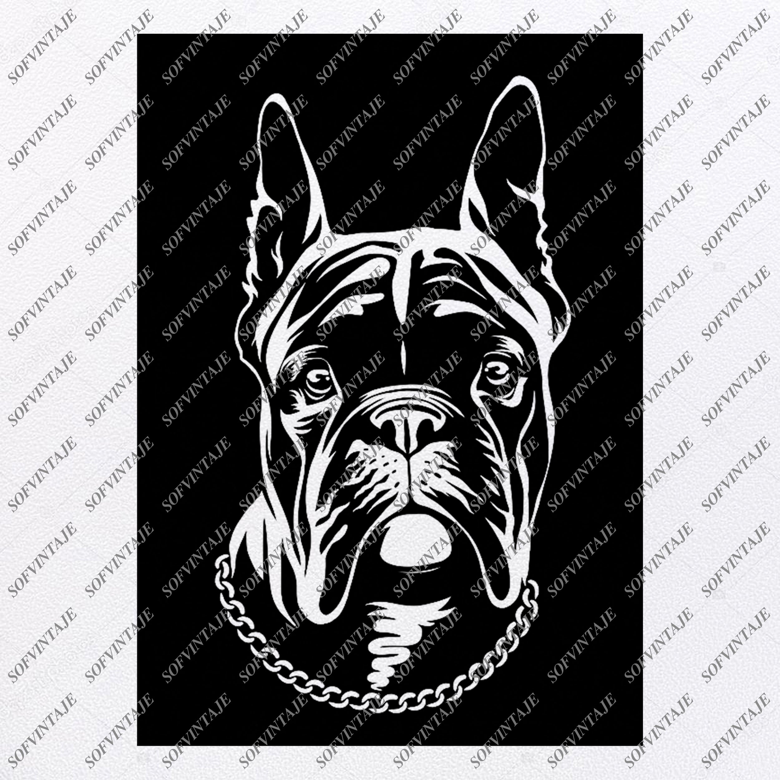 Download Boxer Dog Svg File Tattoo Svg Original Design Boxer Dogs Clip Art Anim Sofvintaje