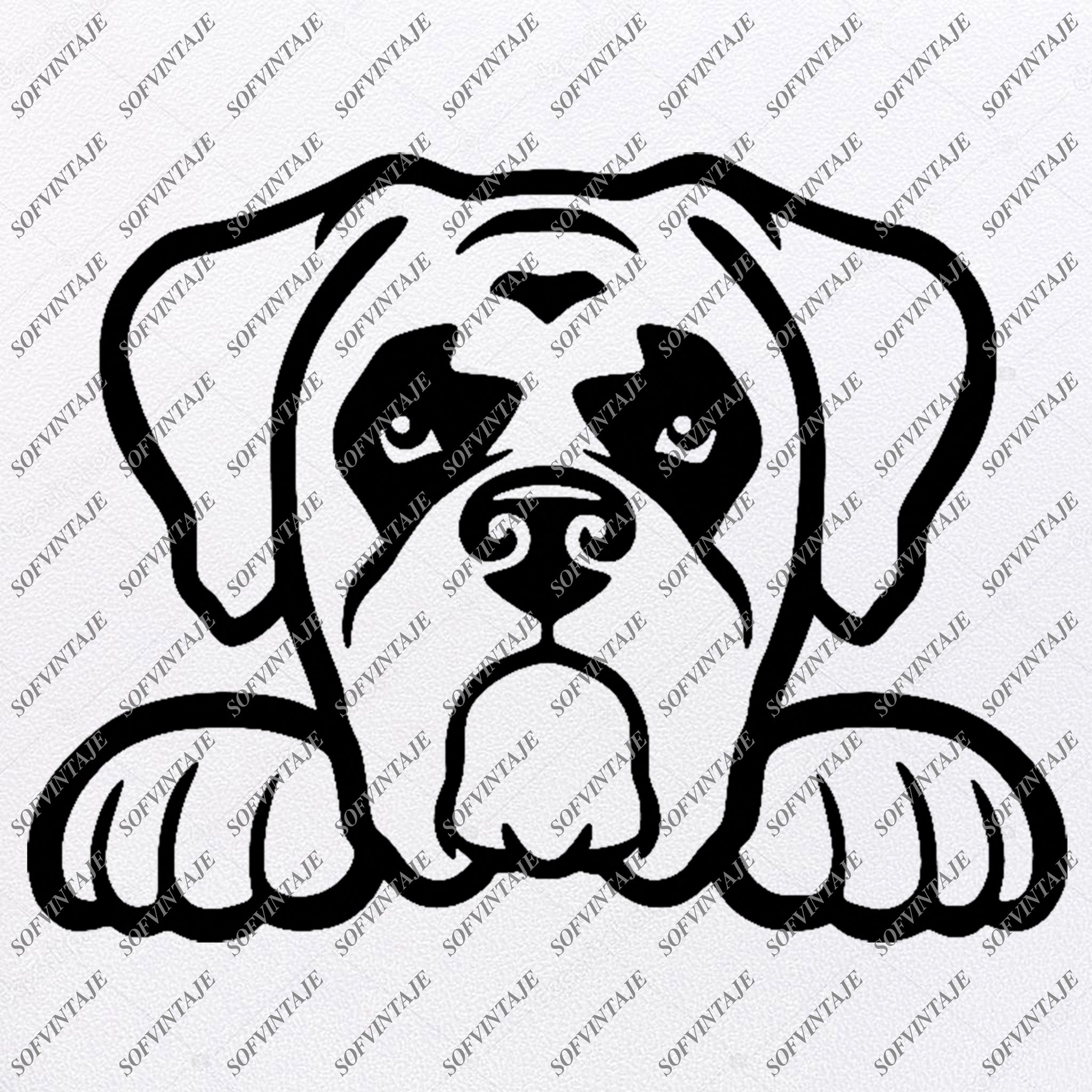 Download Boxer Dog Svg File Tattoo Svg Original Design Boxer Dogs Clip Art Anim Sofvintaje