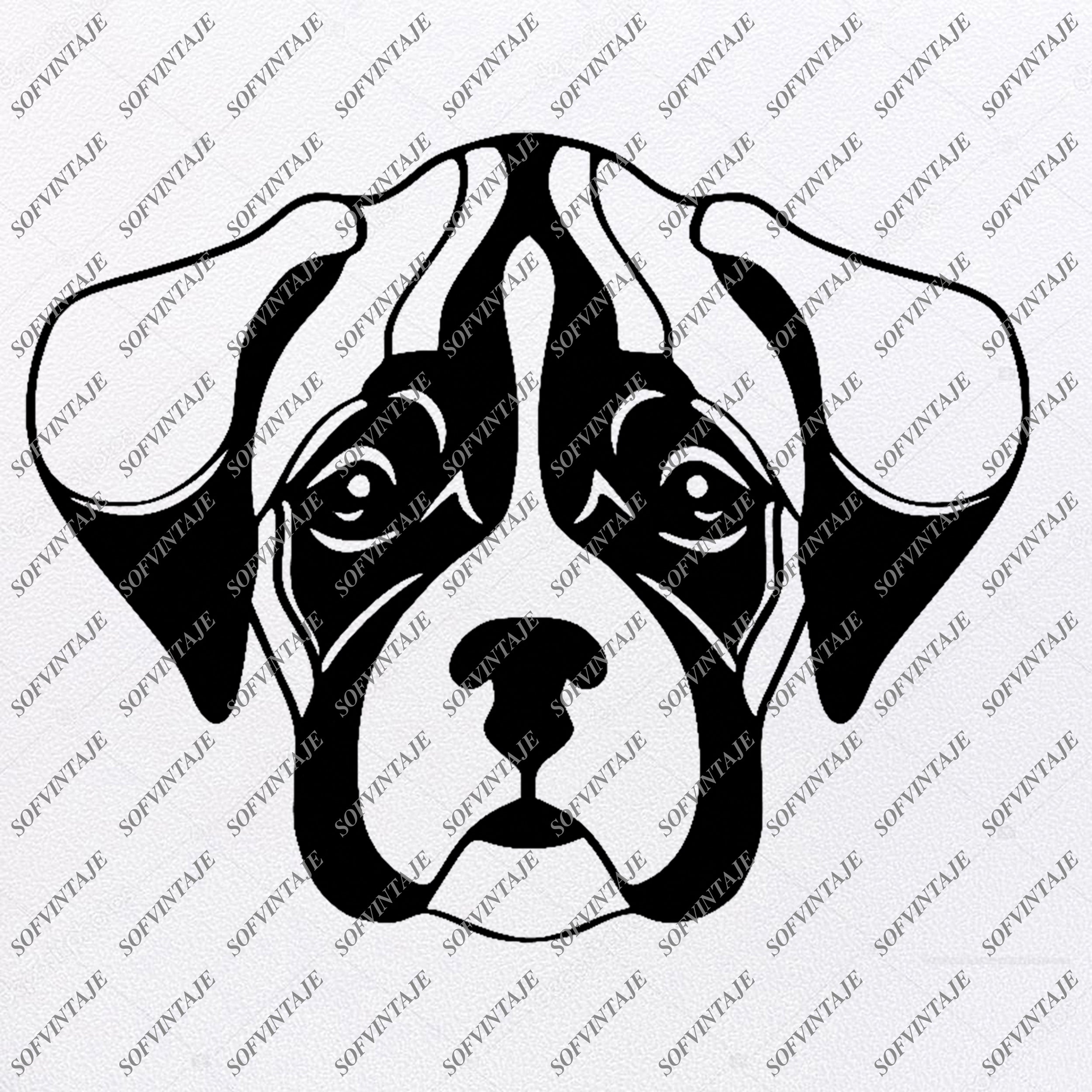 Download Boxer Dog Svg File Tattoo Svg Original Design Boxer Dogs Clip Art Anim Sofvintaje