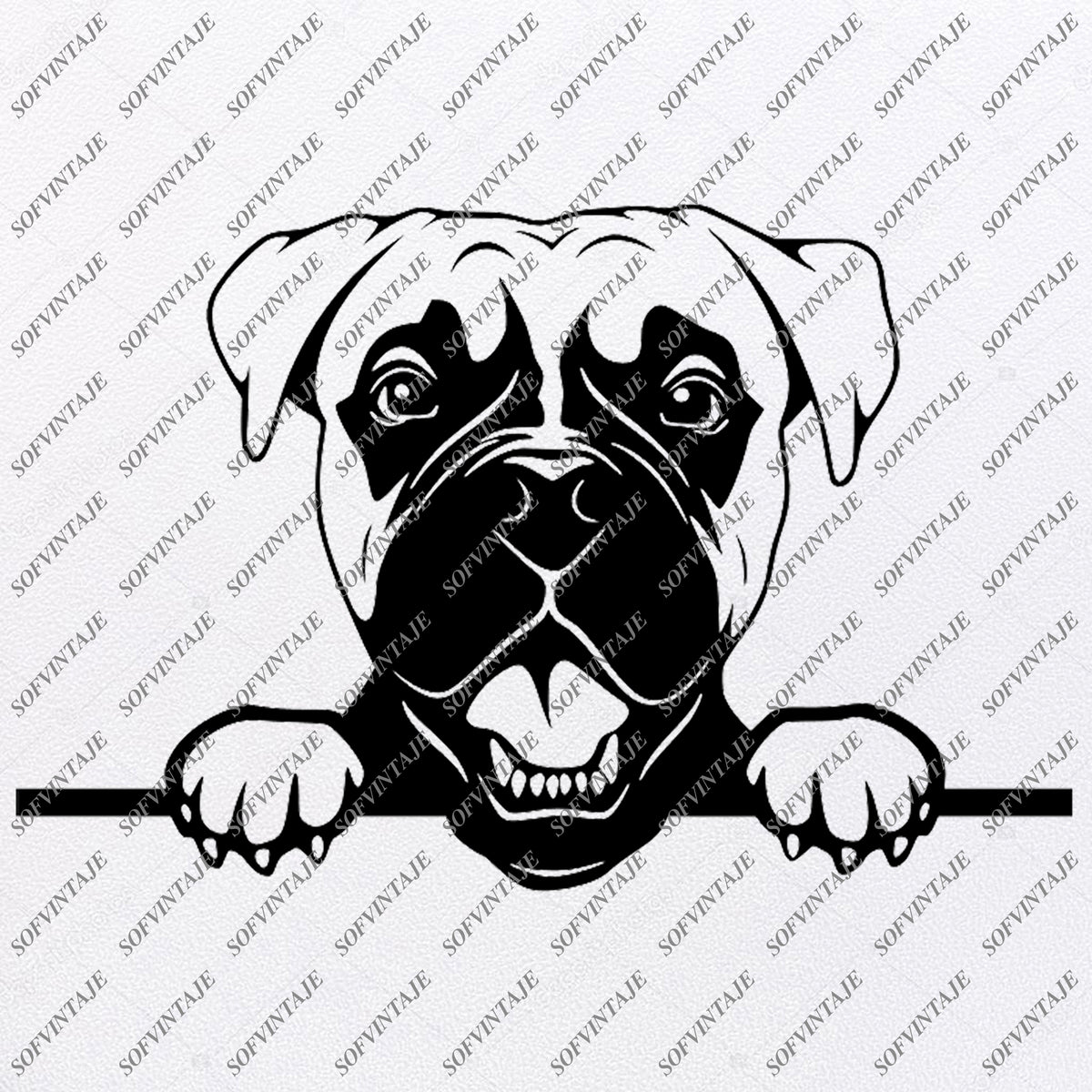 Download Boxer dog Svg File-Tattoo Svg Original Design-Boxer dogs ...