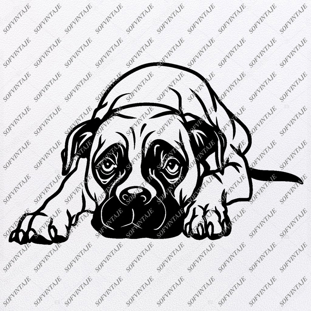 Download Boxer Dog Svg File Tattoo Svg Original Design Boxer Dogs Clip Art Anim Sofvintaje