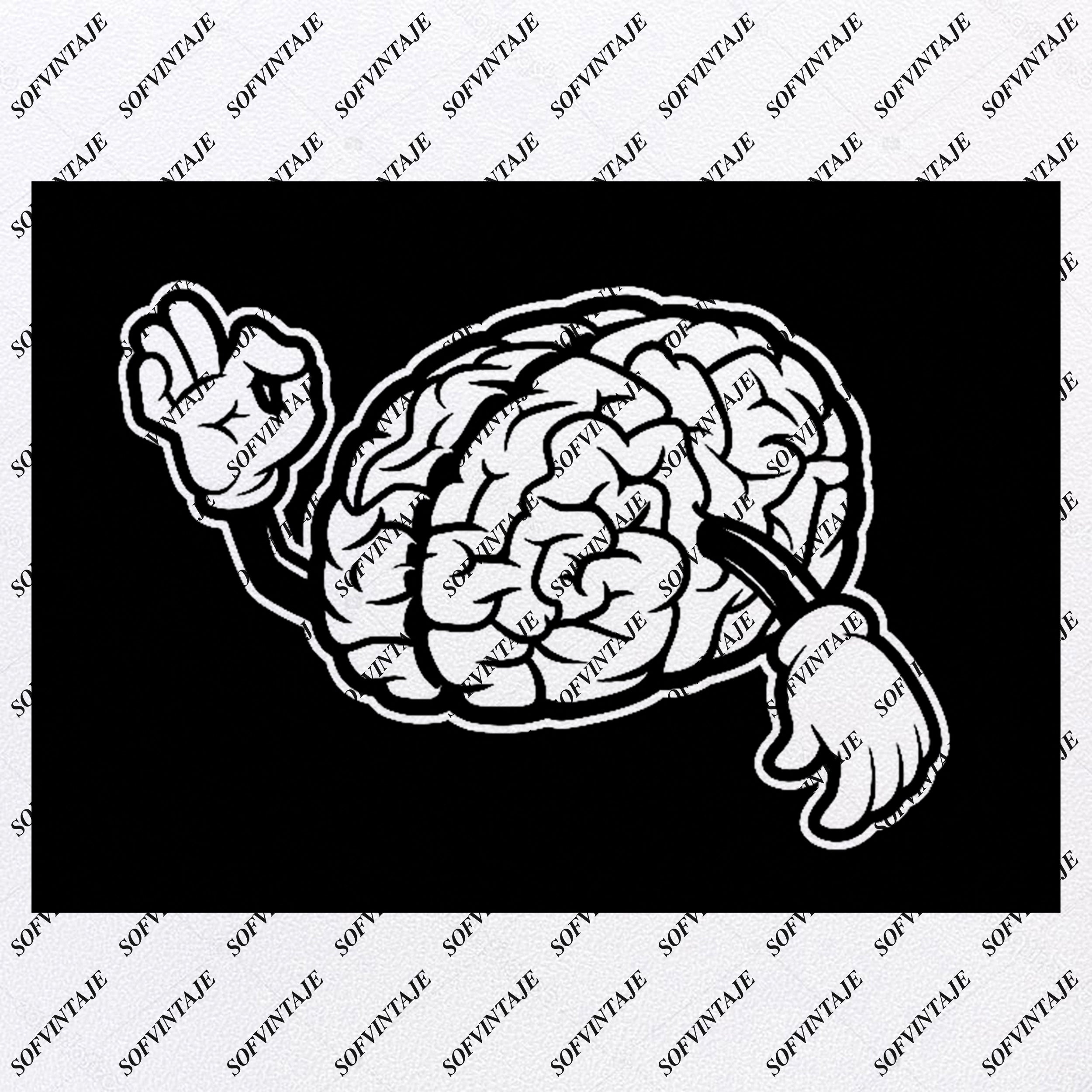 Download Brain Human Brain Svg File Brain With Hands Original Design Brai Sofvintaje