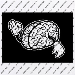 Brain Human Brain Svg File Brain With Hands Original Design Brai Sofvintaje