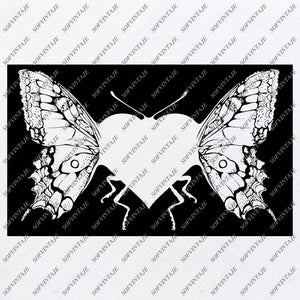 Download Butterfly Butterfly Heart Svg File Tattoo Svg Design Clipart B Sofvintaje