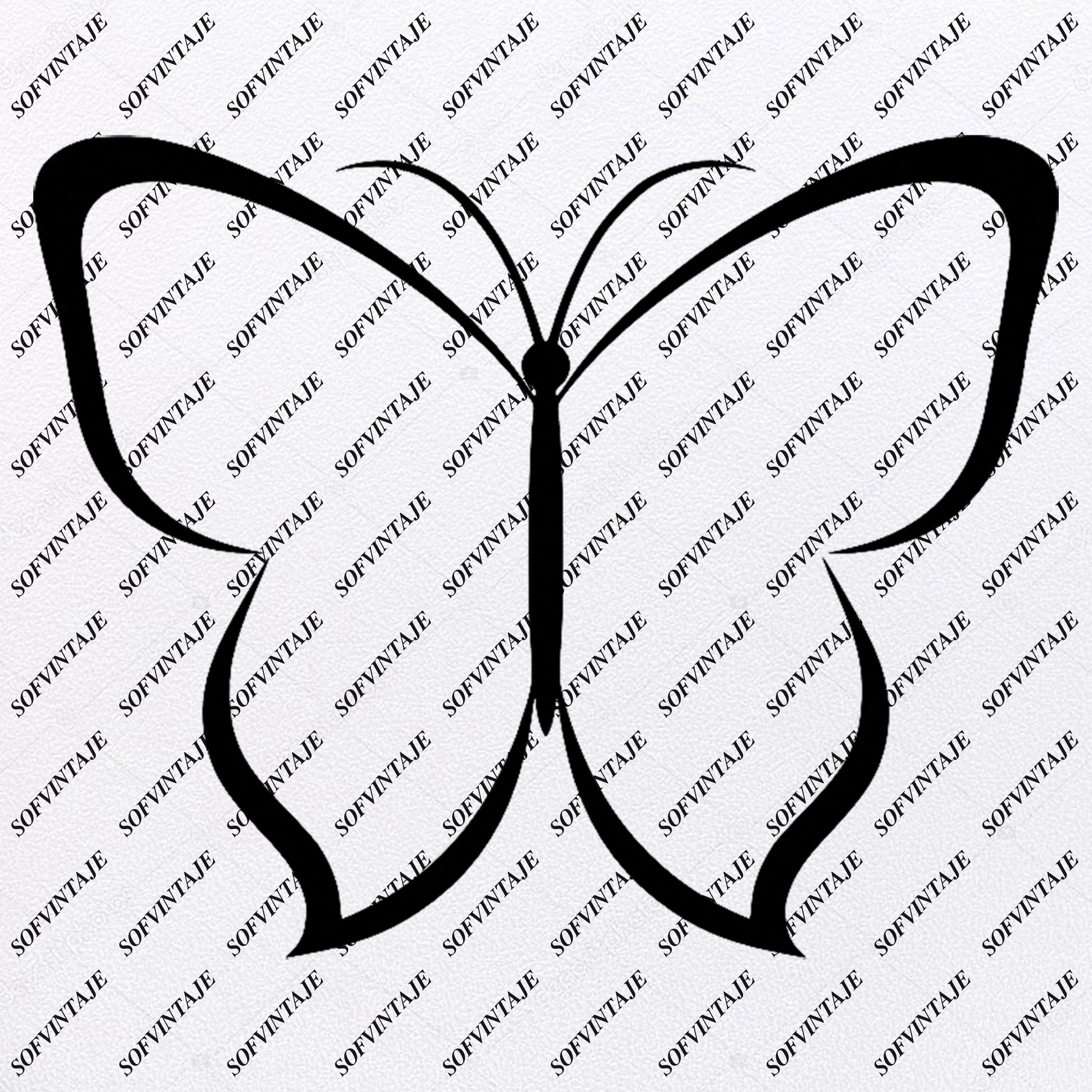 Download Butterfly Butterfly Svg File Tattoo Svg Design Clipart Butterf Sofvintaje