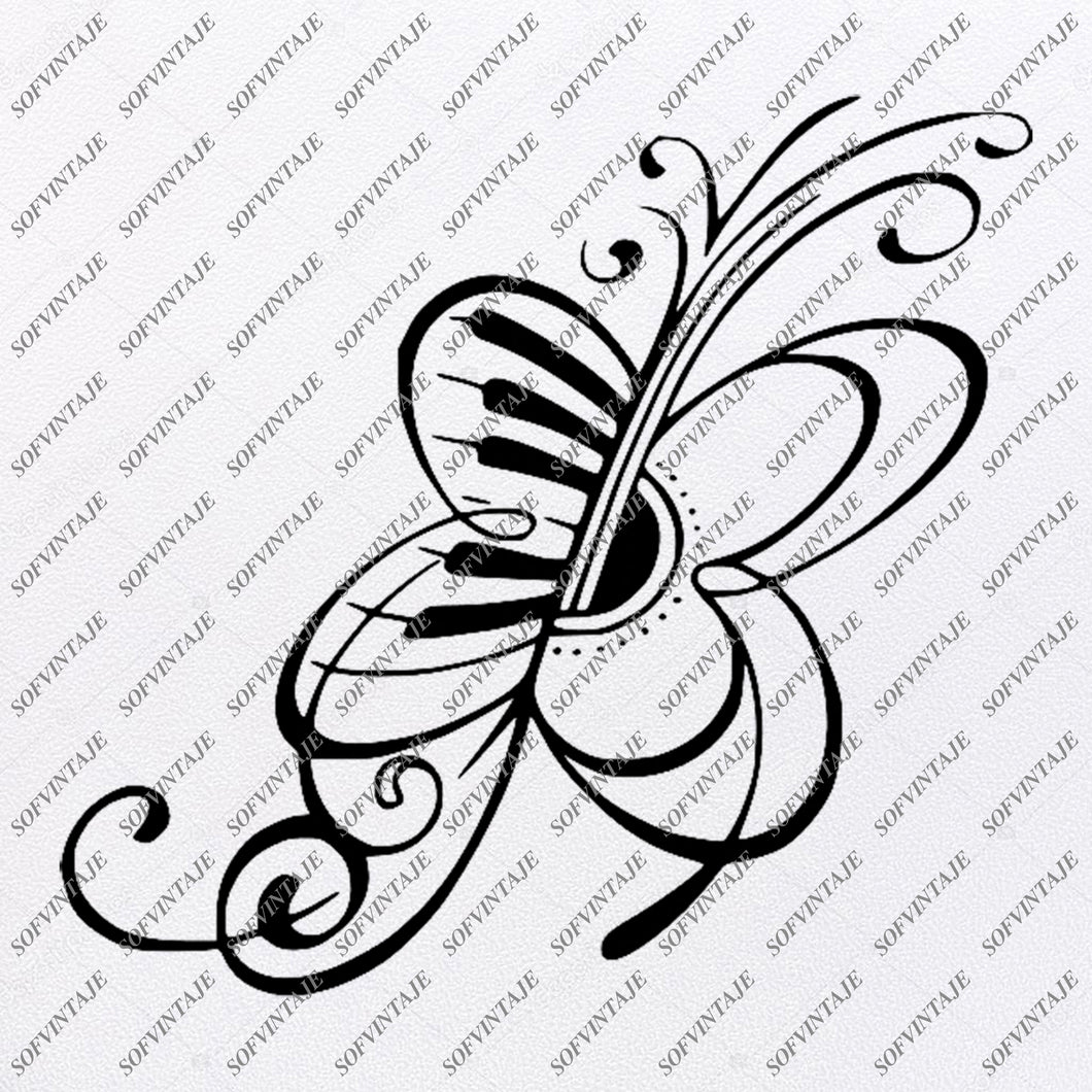 Download Butterfly Svg File Music Svg Design Clipart Music Svg File Butterfly P Sofvintaje