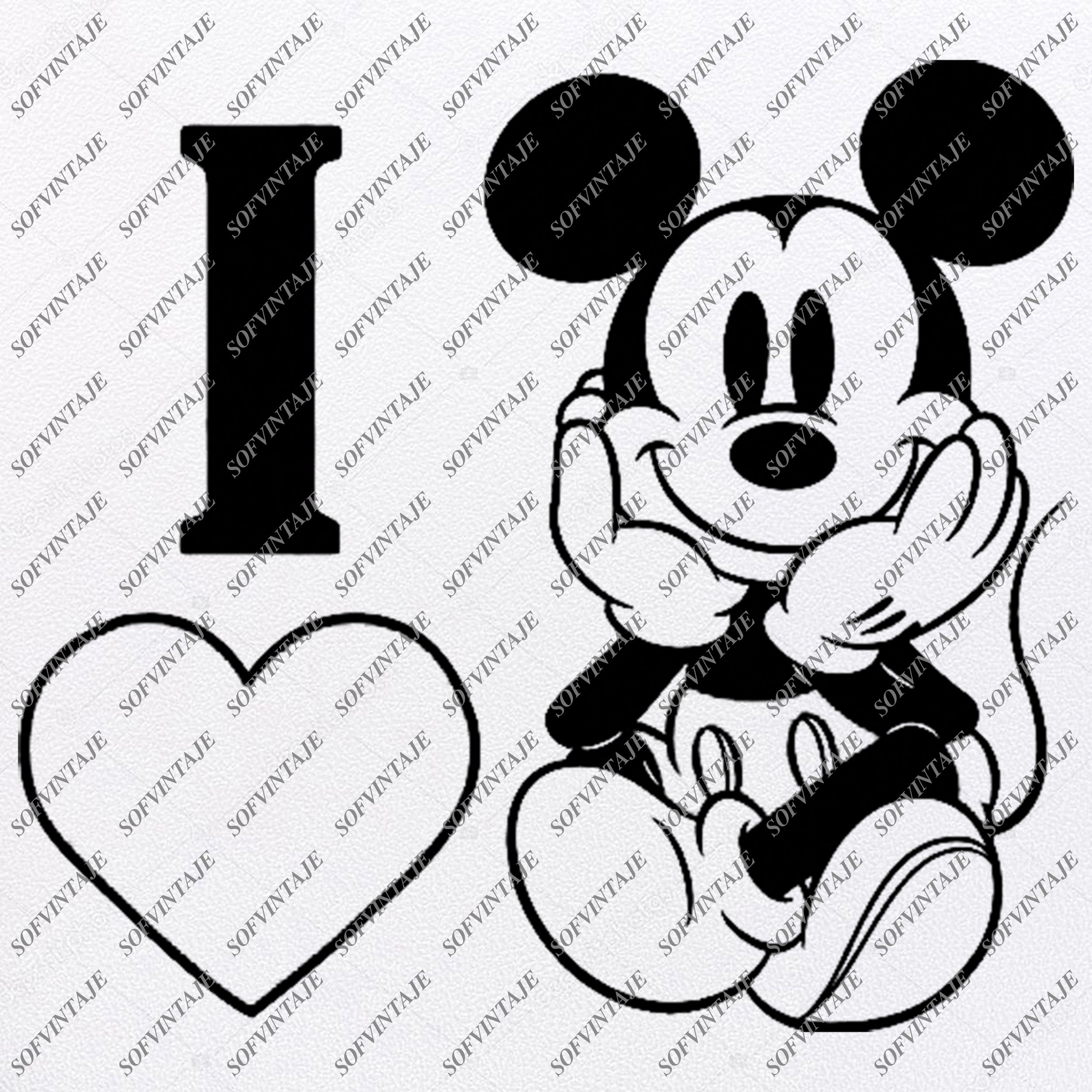 Download Disney Svg File Mickey Mause Love Svg Mickey Love You Disney Cli Sofvintaje