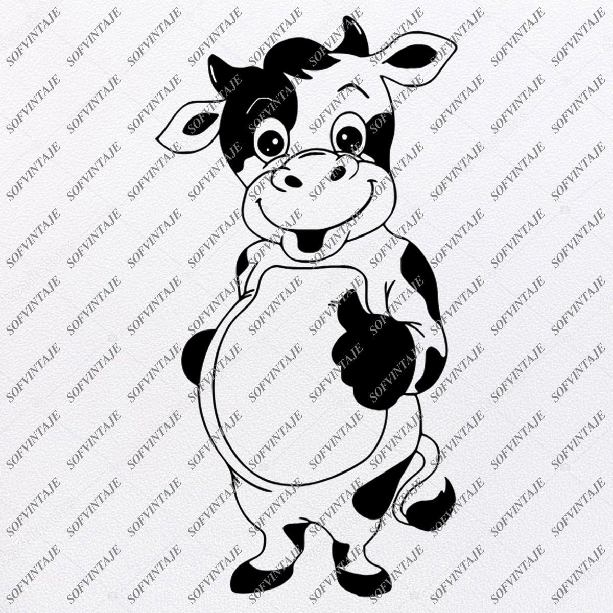 Download Cow Svg File - Funny Caw Svg - Cow Clip art - Animals Svg - Animals Cl - SOFVINTAJE