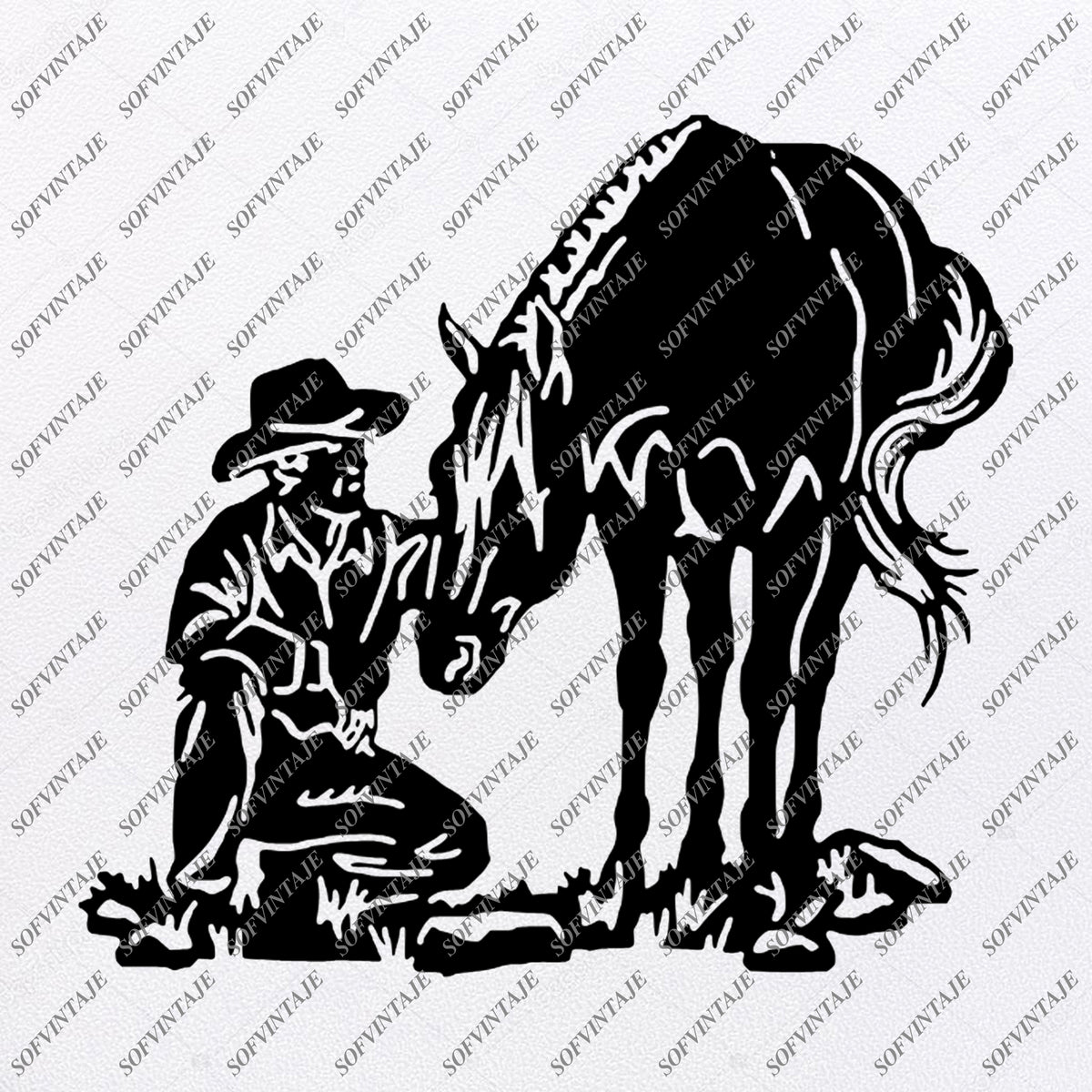 Download Cowboy Svg File - Cowboy With Horse Svg - Western Svg ...