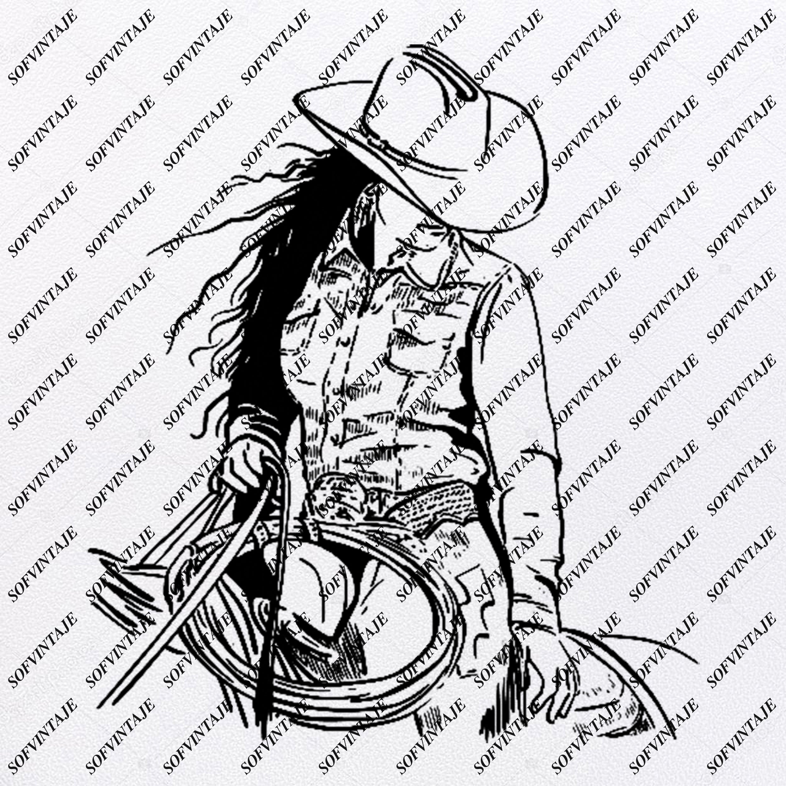 Download Cowgirl Svg File Cowgirl With Horse Svg Western Svg Cowboy Clip Sofvintaje