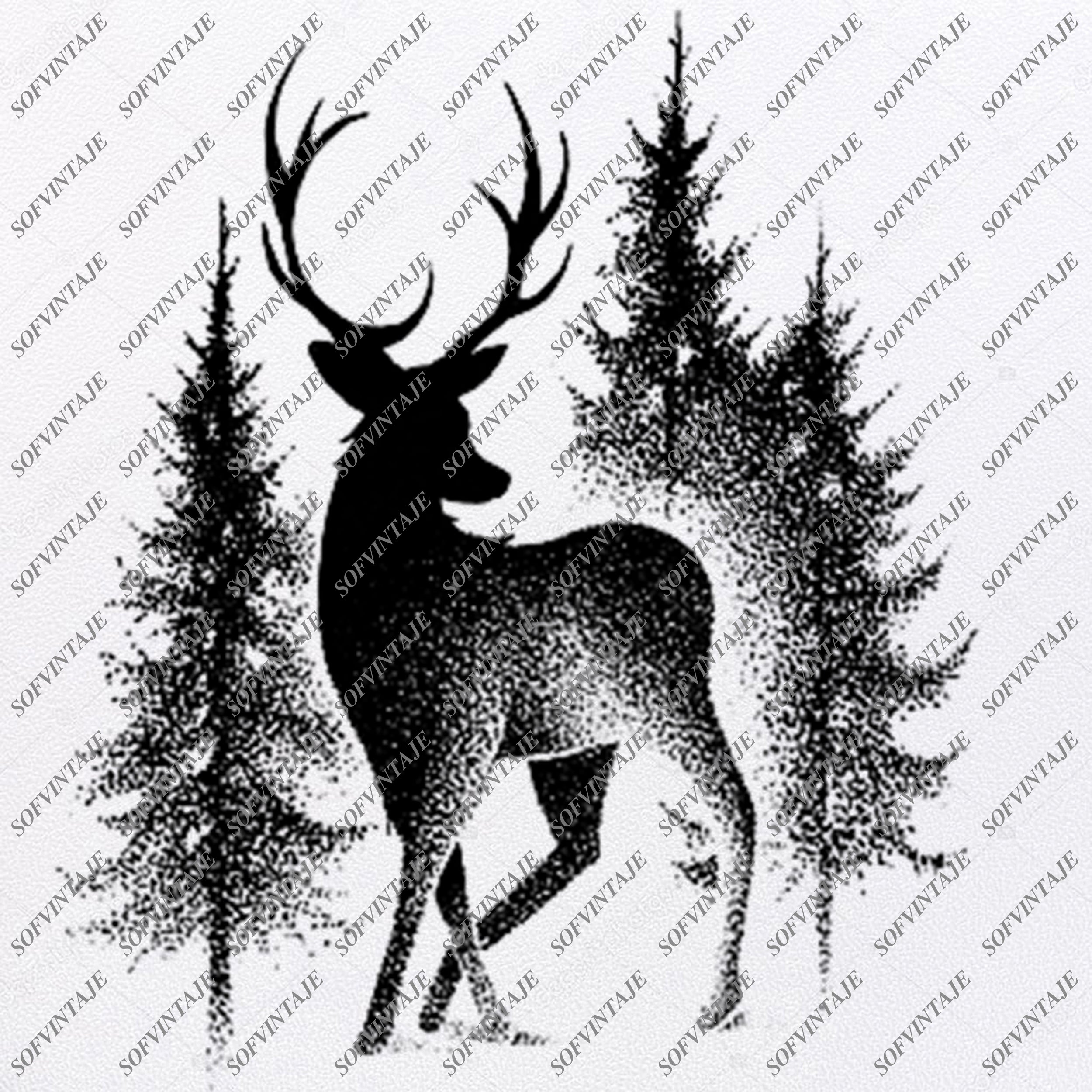 Download Deer Svg File Deer Original Svg Design Animals Svg Tattoo Svg Clip Art Sofvintaje