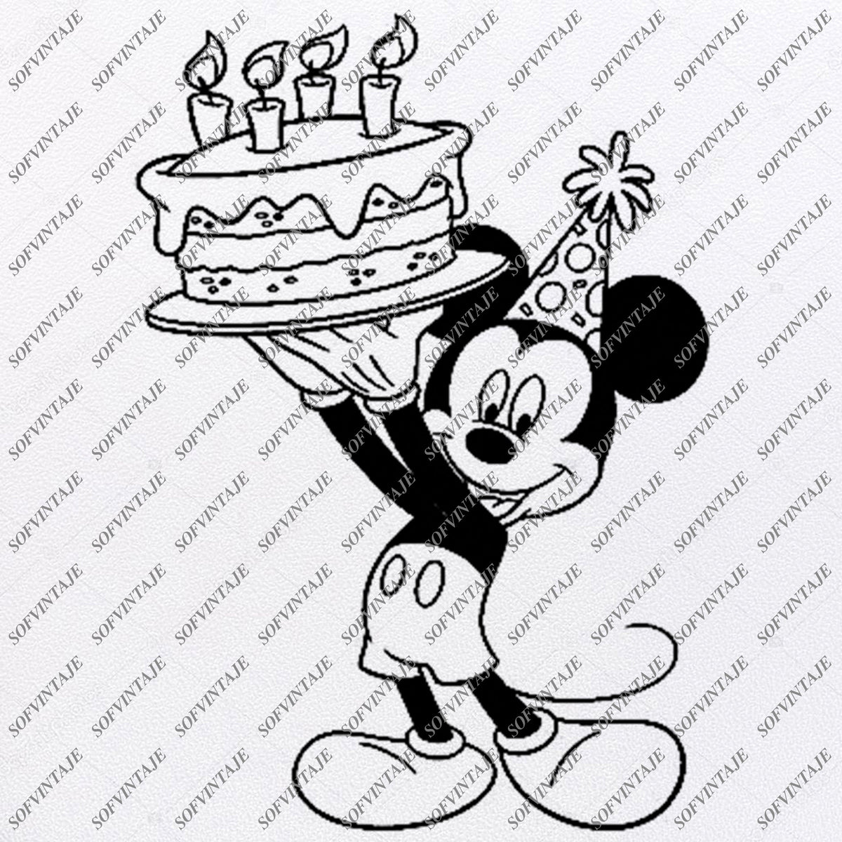 Disney Svg File - Happy Birthday Mickey - Mickey Mause Svg ...