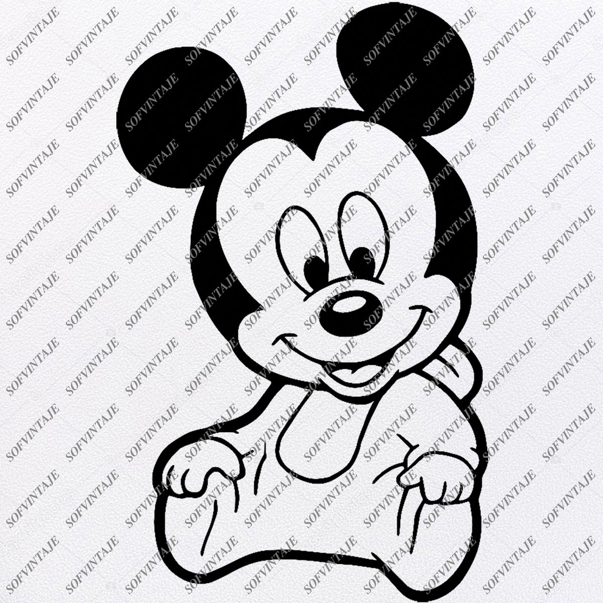 Download Disney Svg File - Mickey Mause Svg - Baby Mickey Mause - Mickey Mouse - SOFVINTAJE