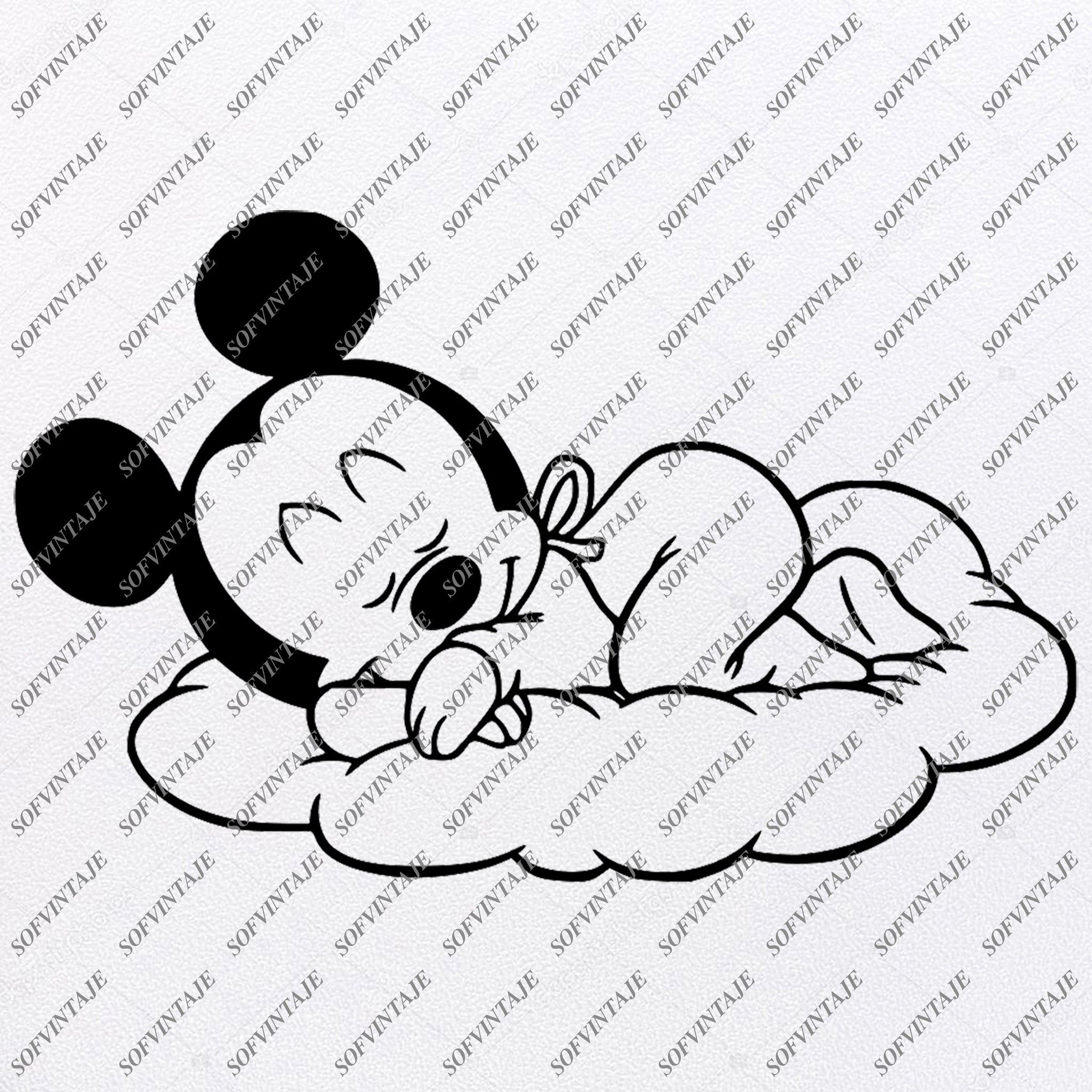 Disney Svg File Mickey Mause Svg Baby Mickey Mause Mickey Mouse Sofvintaje